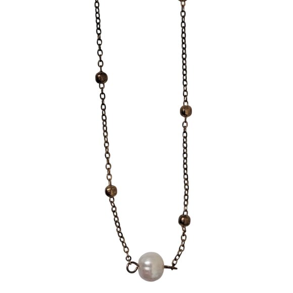 Simple Minimalist VTG Pearl Choker Necklace - Picture 2 of 6